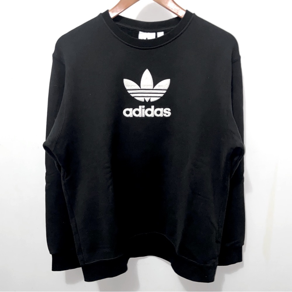 adidas Originals - Trefoil Chenille Logo Crewneck (Black)